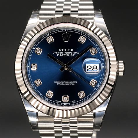 blue rolex watch face|rolex 41mm date just mint dial.